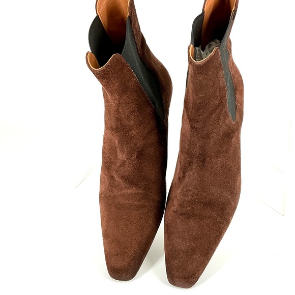Staud Size 39 US 9 Mahogany Brown Suede Wally Chelsea Boots - Picture 9 of 13